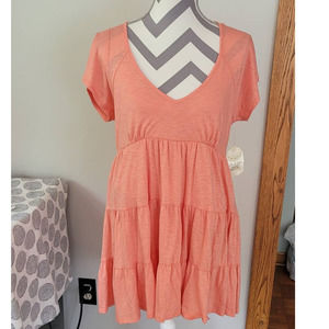 Altr'd State Coral Tiered Dress Women's Size Large